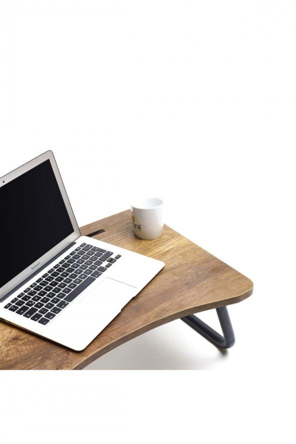 Doğal Ahşap Laptop Sehpası Çalışma Masası Servis Masası - 2