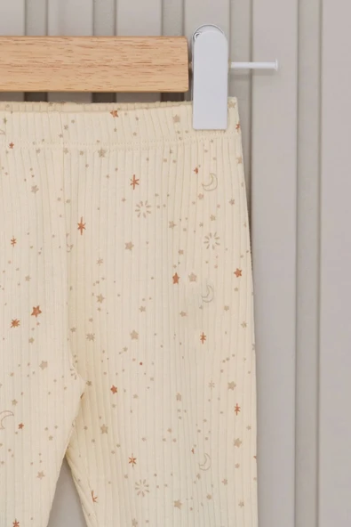 U.S.Polo Kız Bebek 5'Li Zıbın Seti USB2107 Krem - Resim 3