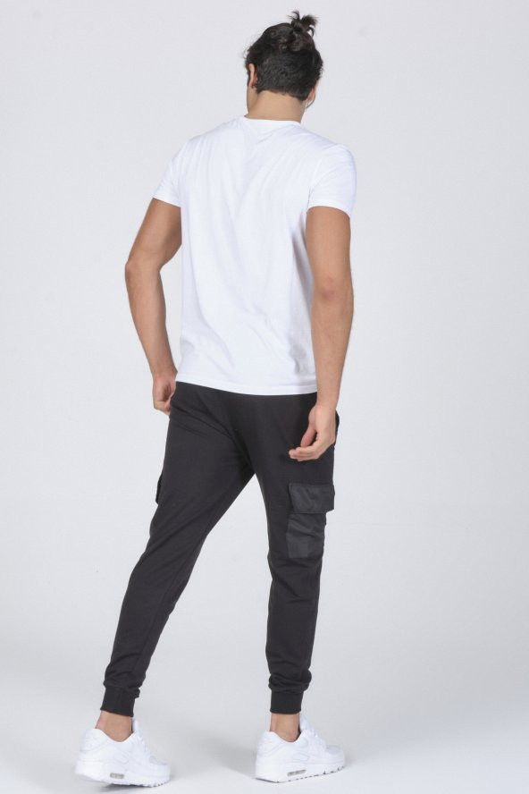 Siyah Erkek Kargo Cepli Eşofman Altı Mascarano - 8