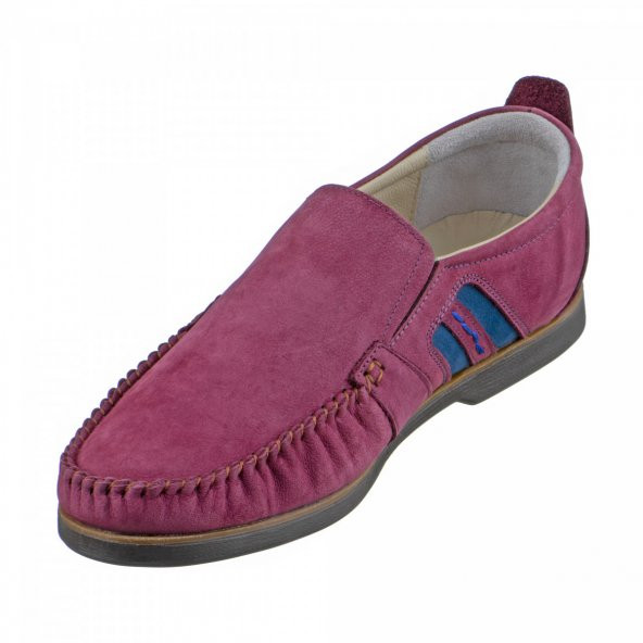 Bordo Lacivert Nubuk Saraçlı Günlük Erkek Ayakkabı - 4