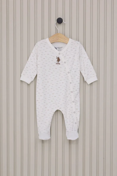 U.S.Polo Erkek Bebek Patikli Tulum USB2024 Krem