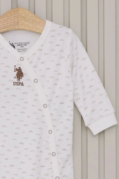 U.S.Polo Erkek Bebek Patikli Tulum USB2024 Krem - 2