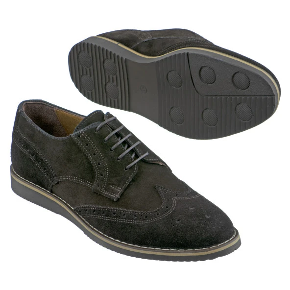 Kahverengi Süet Wingtip Bağcıklı Erkek Ayakkabı - 2