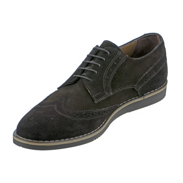 Kahverengi Süet Wingtip Bağcıklı Erkek Ayakkabı - 4