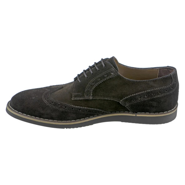 Kahverengi Süet Wingtip Bağcıklı Erkek Ayakkabı - 5