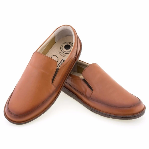 Taba Burnu Dikişli Lastikli Ortopedik Diyabetik Erkek Ayakkabı