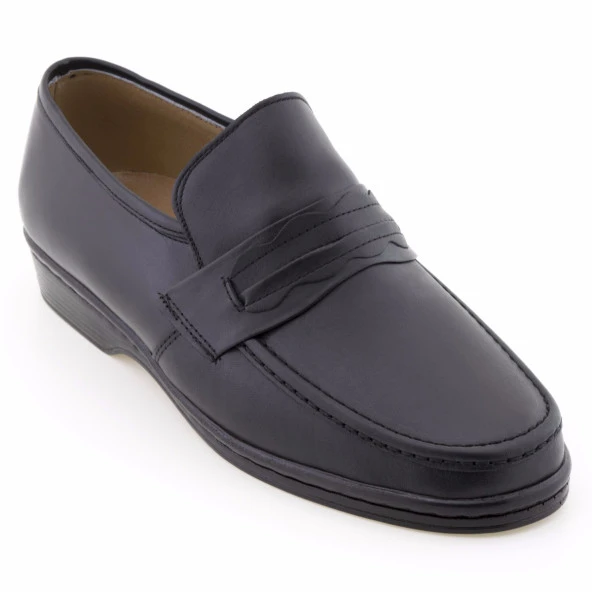 Siyah Burnu Dikişli Kuşaklı Epa Günlük Erkek Ayakkabı - Resim 3