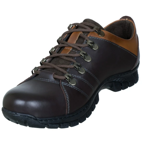 Kahverengi Taba Dikiş Motifli Bağcıklı Günlük Erkek Ayakkabı - 4