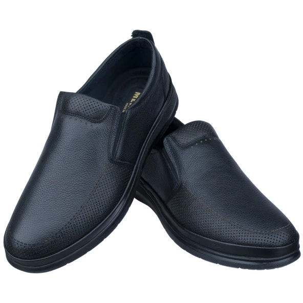 Siyah Lazer Motifli Günlük Erkek Ayakkabı