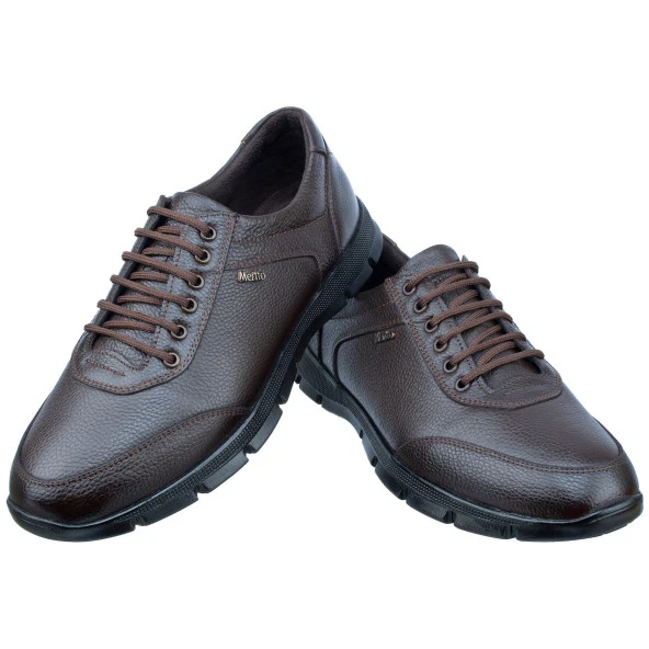 Kahverengi Ortopedik Diyabetik Bağcıklı Günlük Erkek Ayakkabı