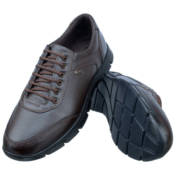 Kahverengi Ortopedik Diyabetik Bağcıklı Günlük Erkek Ayakkabı - 2