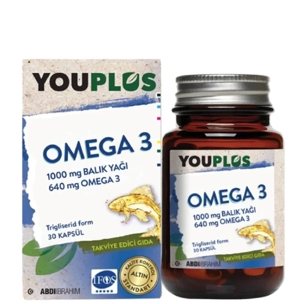 Abdi İbrahim Youplus Daily Omega-3 30 Kapsül