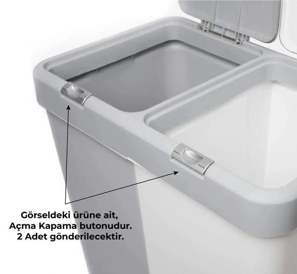 Motek Çamaşır Sepeti Yedek Parça Full Set 40LT 80LT Tümüne Uyumlu - 2