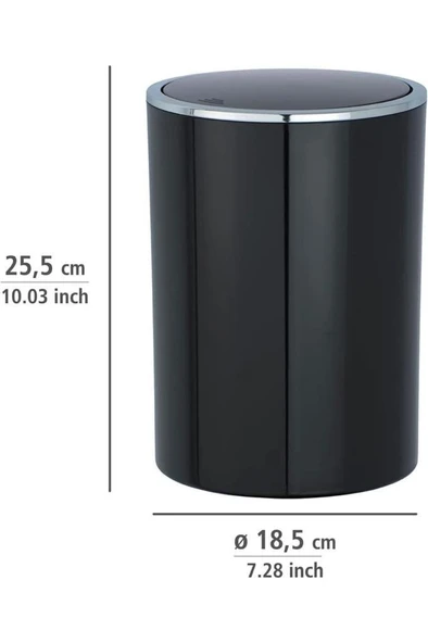 2’li Çöp kovası Siyah ( İnca Model ) 5 ve 2 Litre - Resim 2