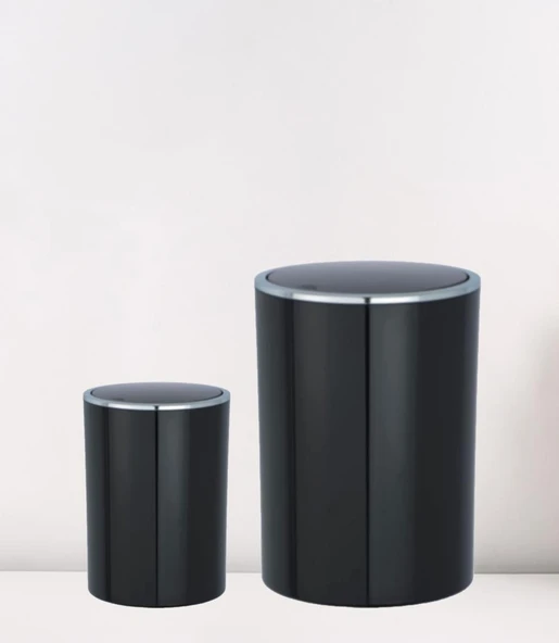 2’li Çöp kovası Siyah ( İnca Model ) 5 ve 2 Litre ürün görseli