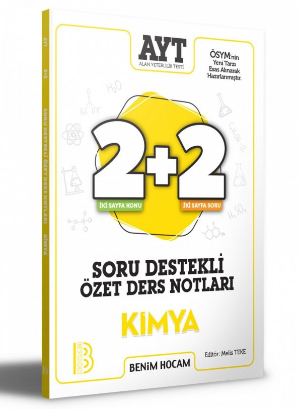 2021 Ayt Kimya 2+2 Soru Destekli Özet Ders Notları Benim Hocam Yayınları