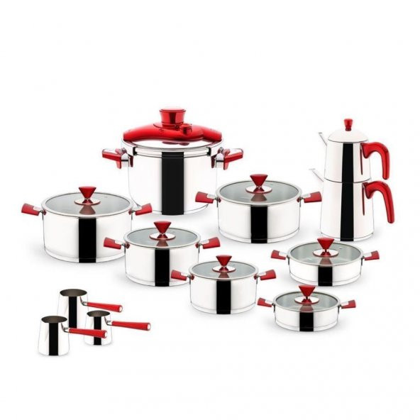 Aryıldız 22 Parça Piramid Red Cam İdeal Set