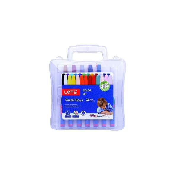 Lets Pastel Boya Çantalı Köşeli 24 LÜ LK-24