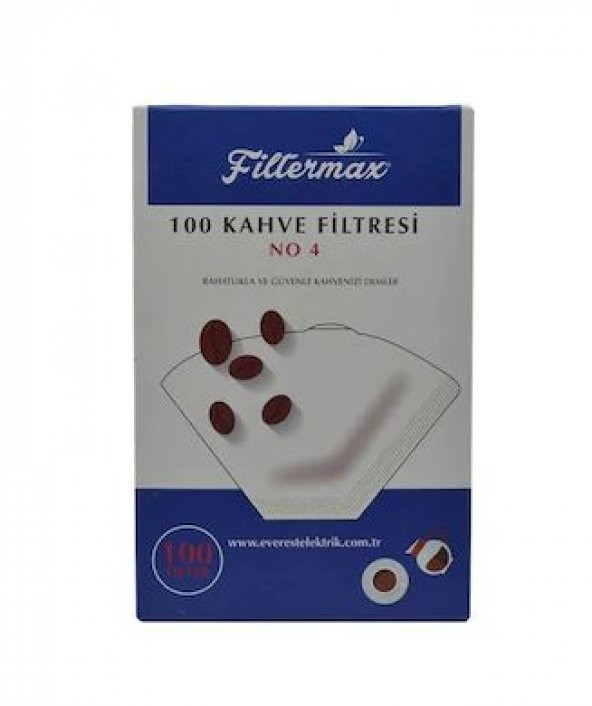 Filtermax 4 Numara Filtre Kahve Kağıdı 2 x 100lü