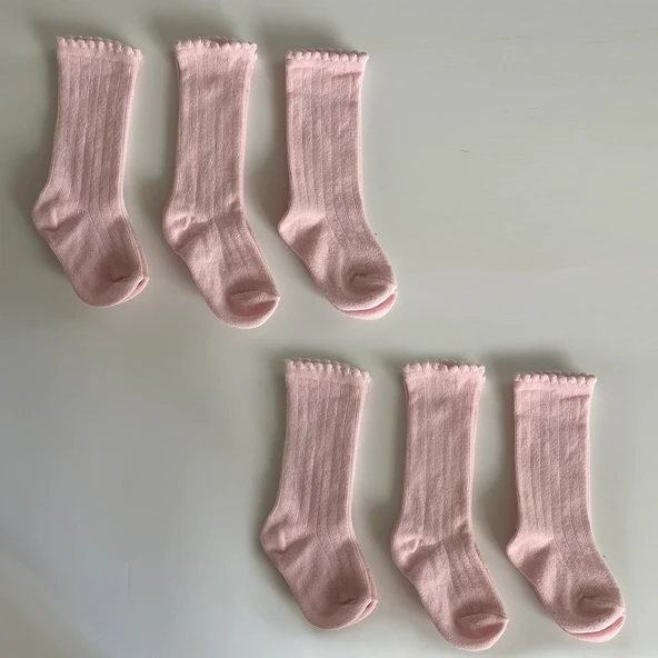 6'lı Pembe Kız Çorap ürün görseli 1
