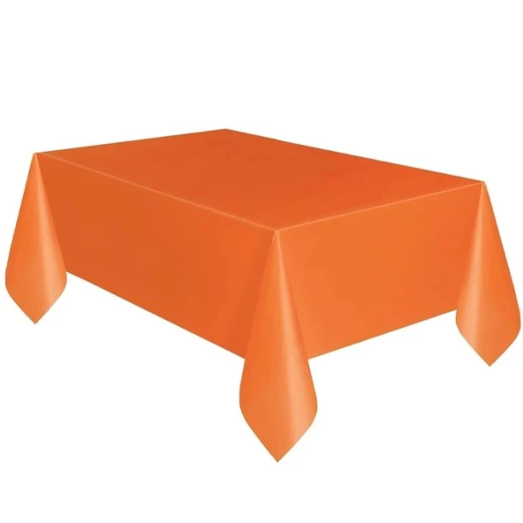 Masa Örtüsü Plastik 120*180cm Düz Turuncu