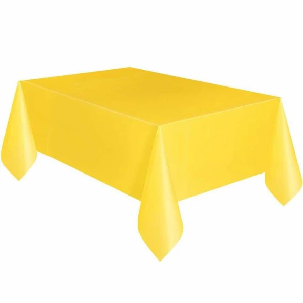 Masa Örtüsü Plastik 120*180cm Düz Sarı