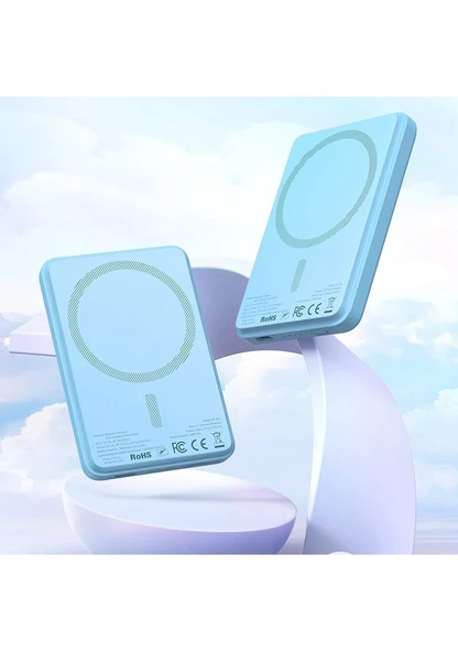 Mcdodo MC-3952 15W Mini Manyetik 5000 mAh Powerbank- Mavi - 2