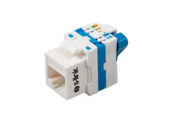 S-link SL-KS75 180 Derece UTP CAT6 Kestone Jack3U 90 Der - Resim 2