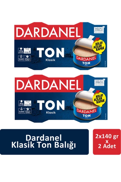 Dardanel Klasik Ton Balığı 2 x 140 gr x 2 Adet