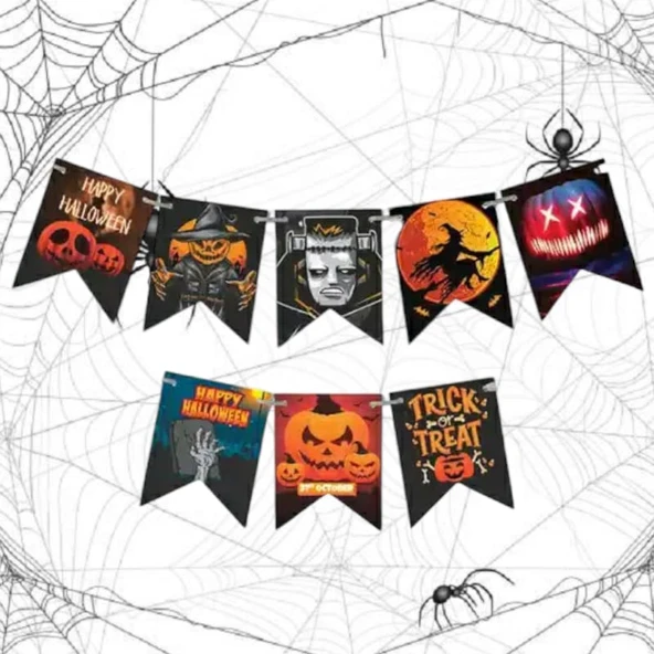 Cadılar Bayramı Banner Happy Halloween 18*270cm - 1