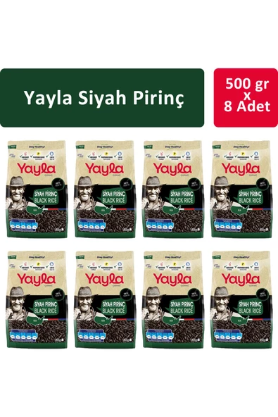 Yayla Siyah Pirinç 500 gr x 8 Adet