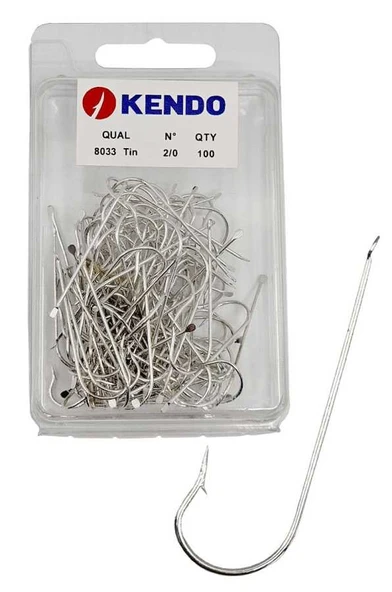 Kendo 8033 Tin 2/0 100 Adet Olta İğnesi ürün görseli 1
