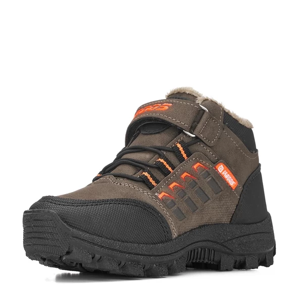 Albishoes Erkek Çocuk Kürklü Fermuarlı Outdoor Bot Cırtlı Suya Dayanıklı Kışlık Çocuk Bot (26-35) - 2