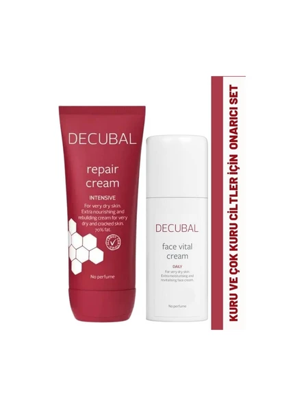 Decubal Kuru ve Çok Kuru Ciltler İçin Onarıcı Krem Bakım Seti ürün görseli 1