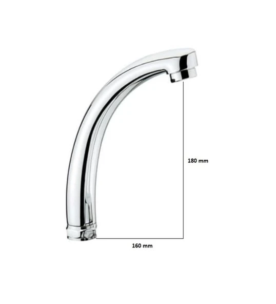 WUVERA Kuğu Mix Lavabo Batarya Borusu (yedek Boru Standart) Uzun Tip - 5