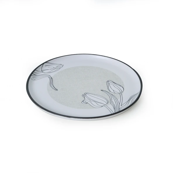 Keramika Keraart Shade Flowers Nordic Pasta Tabağı 22 Cm 6 Adet 21848 - 7