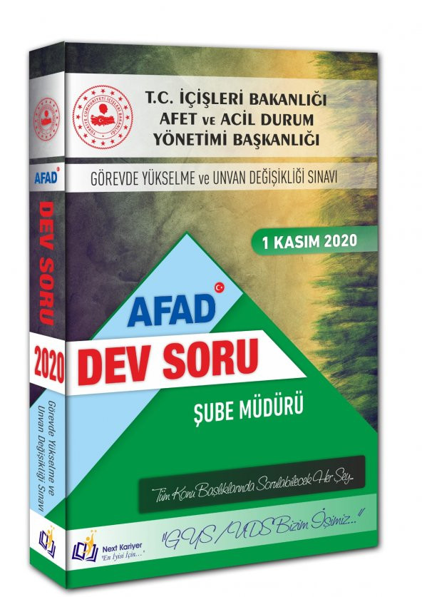 1 Kasım 2020 AFAD Şube Müdürü Görevde Yükselme ve Unvan Değişikliği Sınavı Dev Soru Bankası - 1