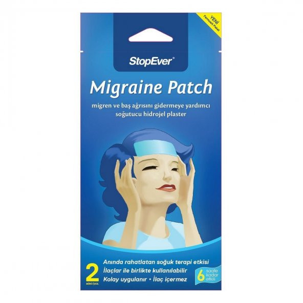 Stopever Migraine Patch Migren Ve Baş Ağrısına Karşı Hidrojel Plaster
