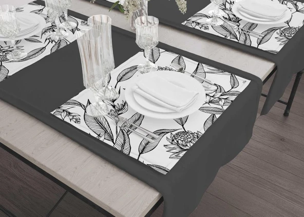 THE MİA FLOWER AMERİKAN SERVİS 6'LI SET 50X35 CM - 2
