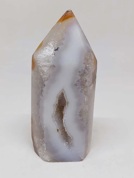 Kalsedon & Akik Druze Taşı Koleksiyonluk Piramit Uçlu (52990) - Resim 5