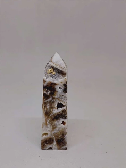 Kalsedon & Akik Druze Taşı Koleksiyonluk Piramit Uçlu (52980) - Resim 3