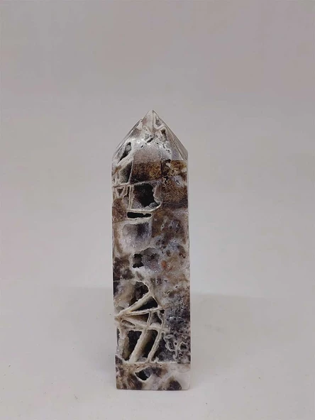 Kalsedon & Akik Druze Taşı Koleksiyonluk Piramit Uçlu (52982) - Resim 5