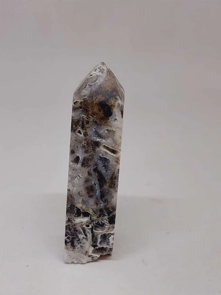 Kalsedon & Akik Druze Taşı Koleksiyonluk Piramit Uçlu (52982) - Resim 2