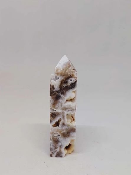 Kalsedon & Akik Druze Taşı Koleksiyonluk Piramit Uçlu (52980) - Resim 4