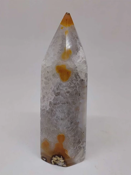 Kalsedon & Akik Druze Taşı Koleksiyonluk Piramit Uçlu (52990) - Resim 4