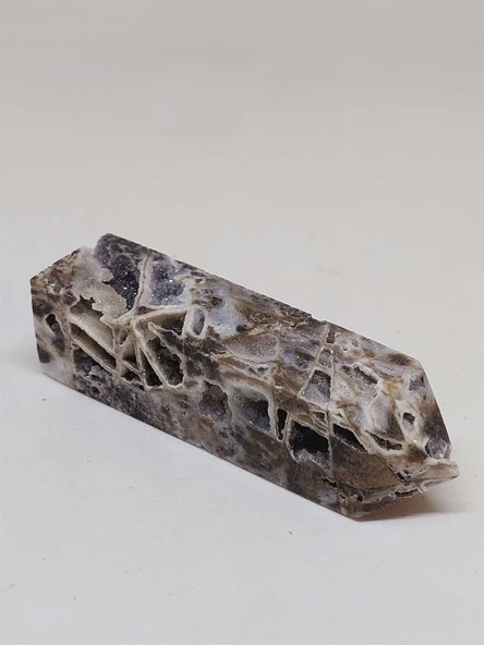 Kalsedon & Akik Druze Taşı Koleksiyonluk Piramit Uçlu (52982) - Resim 6