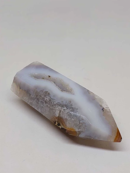 Kalsedon & Akik Druze Taşı Koleksiyonluk Piramit Uçlu (52990) - Resim 6