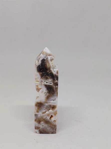 Kalsedon & Akik Druze Taşı Koleksiyonluk Piramit Uçlu (52980) - Resim 2