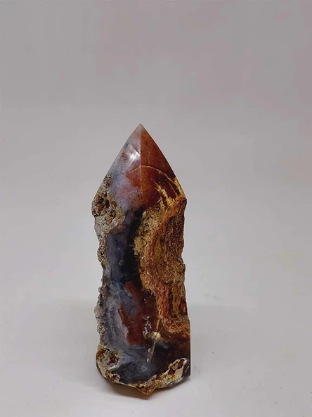 Kalsedon & Akik Druze Taşı Koleksiyonluk Piramit Uçlu (52976) - Resim 5