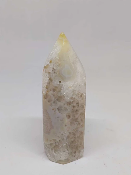 Kalsedon & Akik Druze Taşı Koleksiyonluk Piramit Uçlu (52972) - Resim 6